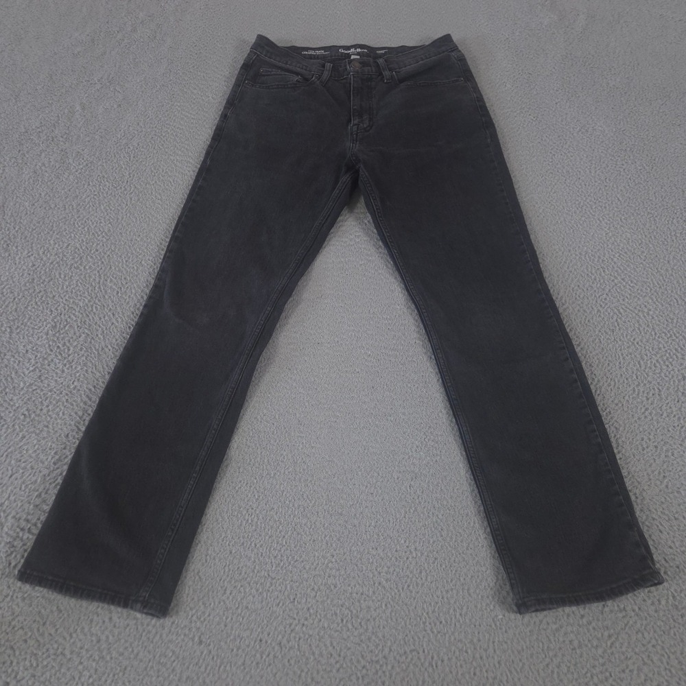Goodfellow & Co Jeans Mens 32x32 Black Straight Leg Stretch Denim Fair Trade